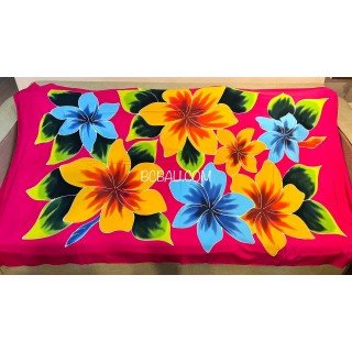 Wholesale Rayon Hand Painted Floral Design by Balinese Artisans